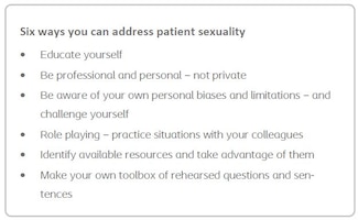 Discussing sexuality with patients