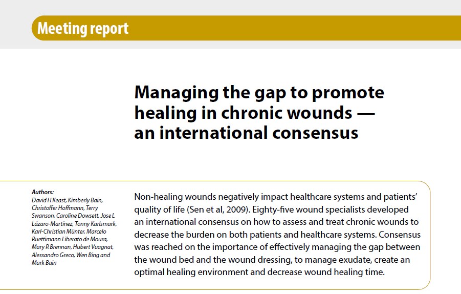 Discover why international consensus was reached on managing the gap between the wound bed and the dressing. 