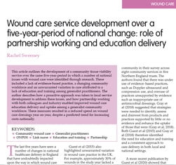Wound care service development