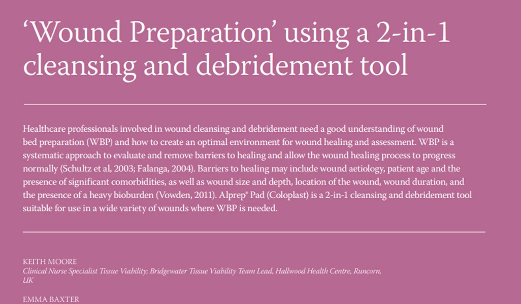 ‘Wound Preparation’ using a 2-in-1  cleansing and debridement tool