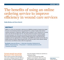 The benefits of using an online  ordering service to improve  efficiency in wound care services